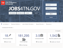 Tablet Screenshot of jobs4tn.gov